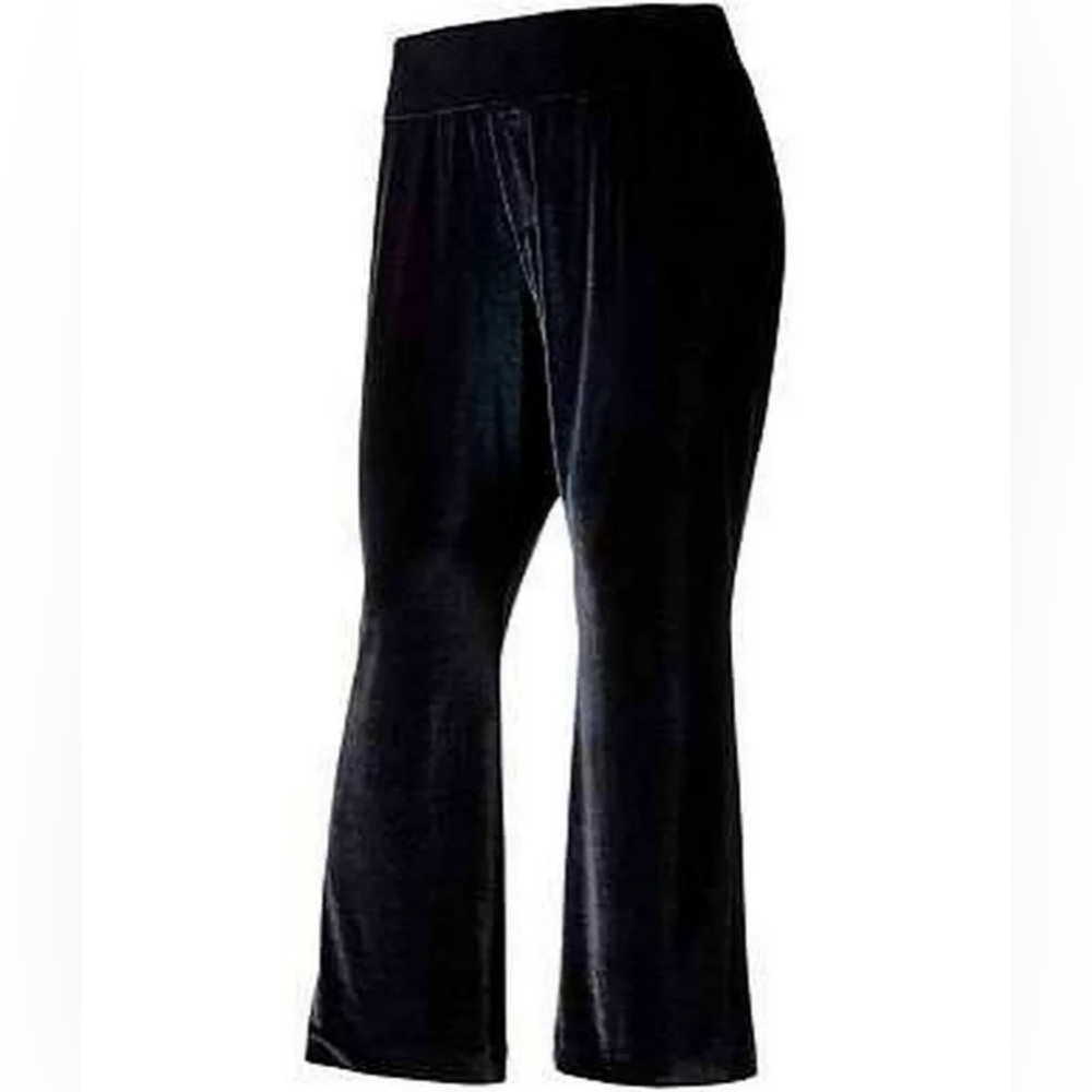Apt.9 Womens Plus Black Tie Modern Fit Velveteen Trouser Pant Pants Plus Sz 18W